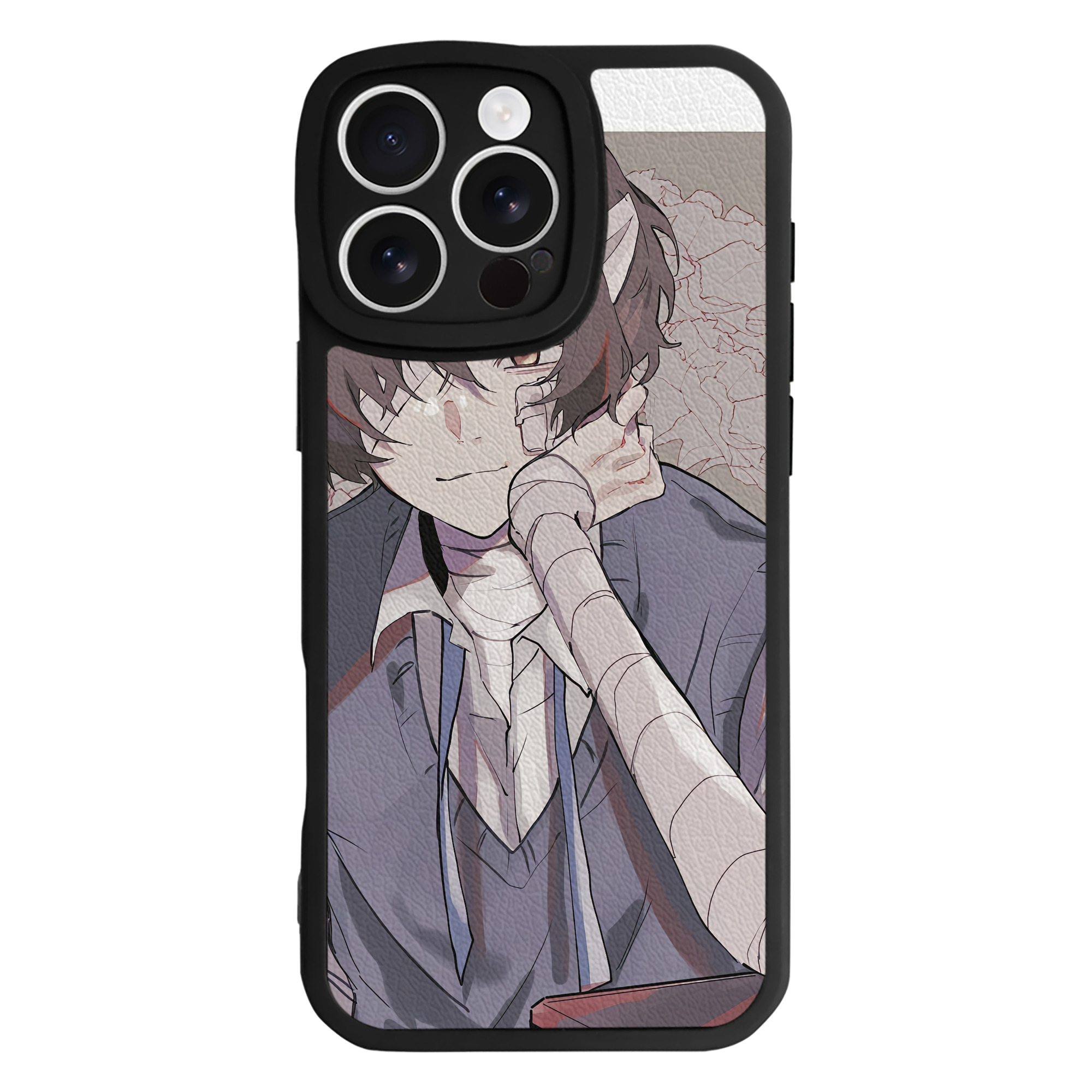（画像用） 文豪ストレイドッグス Bungo Stray Dogs 【iPhone 16シリーズ対応】シリコンスマホケース（レザー調） 材質：シリコン